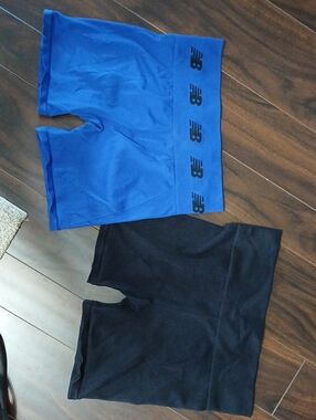 New Balance Blue and Black Performance Bike Shorts Duo